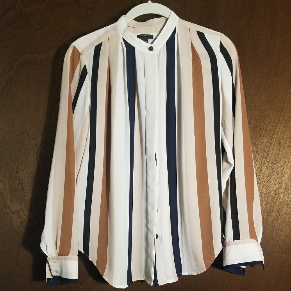 Ann Taylor Petites Button Down Blouse Size XSP